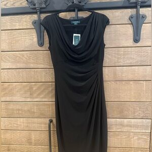 Lauren Ralph Lauren Black Draped Dress
